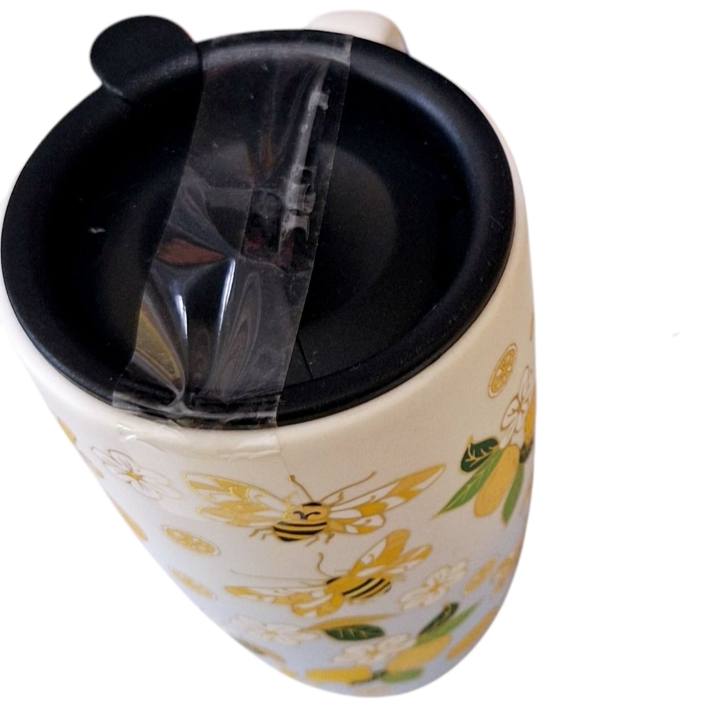 LUNA & SAGE BEE AND LEMON CUP WITH LID - Picture 5 of 6